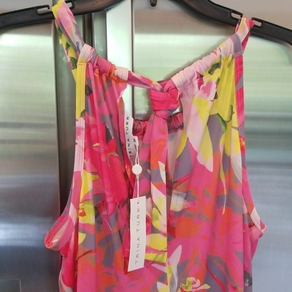 💕TRINA TURK💕 Halter Floral Print Mini Dress - Picture 8 of 8